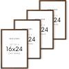 image:imageHAUS AND HUES 16x24 Walnut Oak Frame Set of 4  Wooden Poster Holders Rustic Gallery Wall Display