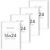 image:imageHAUS AND HUES 16x24 White Aluminum Frame Set of 4  Premium Build Vertical amp Horizontal Hanging Shatterproof Plexiglass 16x24 in White