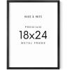 image:imageHAUS AND HUES 18x24 Black Picture Frame  Aluminum Shatterproof Plexiglass Vertical amp Horizontal Hanging  Ideal for Home Room Office Decor 18x24 in