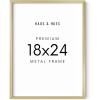 image:imageHAUS AND HUES 18x24 Gold Picture Frame  Modern Aluminum Wall Art Display  Lightweight 18x24 Frame for Posters Prints Photos  ReadytoHang Vertically amp Horizontally