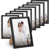 image:imageHAUS AND HUES 4x6 Black Metal Picture Frames  Features Premium Aluminum Vertical Hanging amp Easel Back Shatterproof Plexiglass  Ideal for Home Room Office 4x6 in Black Set of 6