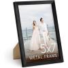 image:imageHAUS AND HUES 5x7 Black Metal Picture Frame  Features Premium Aluminum Vertical Hanging amp Easel Back Shatterproof Plexiglass  Ideal for Home Room Office 5x7 in Black Set of 1