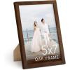 image:imageHAUS AND HUES 5x7 Walnut Oak Frame  Wooden Poster Holder Rustic Natural Design