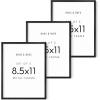 image:imageHAUS AND HUES 85x11 Black Metal Picture Frames  Features Premium Aluminum Vertical amp Horizontal Hang Shatterproof Plexiglass  Perfect for Home Room Office 85x11 in Black Set of 3