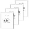 image:imageHAUS AND HUES 85x11 White Aluminum Frame Set of 4  Diploma amp Certificate Display Shatterproof Plexiglass 85x11 in White