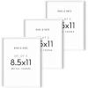 image:imageHAUS AND HUES 85x11 White Metal Picture Frames  Features Premium Aluminum Shatterproof Plexiglass  Perfect for Diplomas Documents Certificates 85x11 in White Set of 3