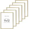 image:imageHAUS AND HUES 9x12 Gold Metal Picture Frames  Features Premium Aluminum Vertical amp Horizontal Hang Shatterproof Plexiglass  Perfect for Home Room Office 9x12 in Gold Set of 6