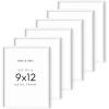 image:imageHAUS AND HUES 9x12 White Metal Picture Frames  Features Premium Aluminum Vertical amp Horizontal Hang Shatterproof Plexiglass  Perfect for Home Room Office 9x12 in White Set of 6