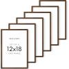 image:imageHAUS AND HUES Walnut Oak 12x18 Picture Frame  Standalone Natural Wood Frame Set of 6