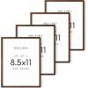 image:imageHAUS AND HUES Walnut Wood Certificate Frames 85x11  Set of 4 Document Frames MultiPack for Gallery Wall Walnut Oak Frame