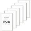 image:imageHAUS AND HUES White Oak Wood 12x18 Picture Frames  Set of 6 Elegant Frames for Posters and Wall Display