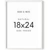 image:imageHAUS AND HUES White Oak Wood 18x24 Picture Frame  Oak Poster Frame Wall Mount for Artwork White Oak Frame