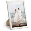 image:imageHAUS AND HUES White Oak Wood 5x7 Picture Frame  Standalone Natural Frame for Photos Set of 1