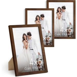 image:imageHAUS AND HUES Standalone Walnut Oak Frame Set of 34x6