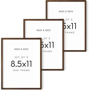 image:imageHAUS AND HUES Standalone Walnut Oak Frame Set of 385x11
