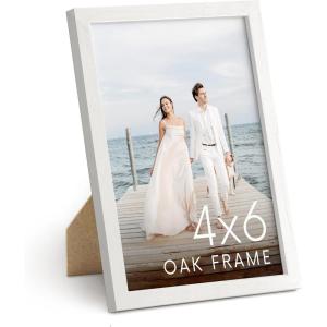image:imageHAUS AND HUES White Oak Wood 4x6 Picture Frame  Natural Frame for Photos and Prints White Oak Frame