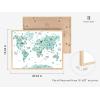 image:imageHAUS AND HUES Animal World Map Art Print  16x20  Framed Beige