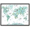 image:imageHAUS AND HUES Animal World Map Art Print  12x16  Framed Black