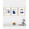 image:imageHAUS AND HUES Abstract Painting  Set of 3 Modern Wall Art Painted Pastel Art Decor Neutral Minimalist Decor Unframed