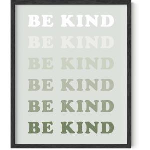 image:imageHAUS AND HUES Be Kind Poster  Unframed Green Letter Print Wall Art 16 x 20 Vertical Motivational Quote Poster for Bedrooms