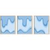 image:imageHAUS AND HUES Blue Abstract Wall Art  Set of 3 Color Drip Watercolor Painting Art Blue Wall Art for Living Room Contemporary Wall Art Abstract Blue Artwork Aesthetic Wall Decor 16x20 Unframed