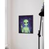 image:imageHAUS AND HUES Trippy Alien Poster  Cool Extraterrestrial Wall Art Psychedelic Room Decor Alien Portrait Framed Beige 16x20Alien Portrait