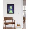 image:imageHAUS AND HUES Trippy Alien Poster  Cool Extraterrestrial Wall Art Psychedelic Room Decor Alien Portrait Framed Beige 16x20Alien Portrait