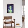 image:imageHAUS AND HUES Trippy Alien Poster  Cool Extraterrestrial Wall Art Psychedelic Room Decor Alien Portrait Framed Beige 16x20Alien Portrait