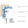 image:imageHAUS AND HUES Daisy Flower Painting  Blue Floral Wall Art Daisy Artwork for Room Aesthetic 12x16 Unframed
