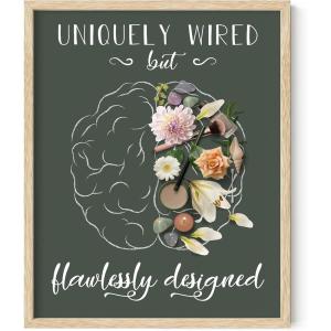 image:imageHAUS AND HUES Uniquely Wired Art Print  16x20  Framed Beige