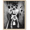 image:imageHAUS AND HUES Girl Bathroom Decor  Black and White Wall Art Bedroom Picture Unframed 16x20Bathroom Girl