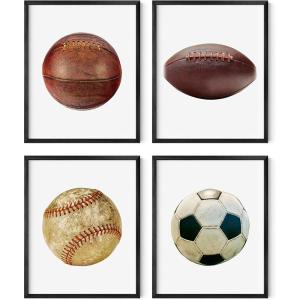 image:imageHAUS AND HUES Animal Inspirational Art Print Set of 48x10 Sports Set of 4 8x10 Black Framed