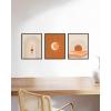image:imageHAUS AND HUES Mid Century Wall Art Set of 3  Terracotta Moon Boho Geometric Art Prints Modern Wall Decor Unframed 24x36