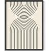 image:imageHAUS AND HUES Astrology Poster  Celestial Wall Art Sun and Moon Print Spiritual Boho Artwork 12x16 Black FrameBlack Semi Circles
