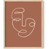 image:imageHAUS AND HUES Astrology Poster  Celestial Wall Art Sun and Moon Print Spiritual Boho Artwork 12x16 Black FrameClay Abstract Face