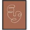 image:imageHAUS AND HUES Astrology Poster  Celestial Wall Art Sun and Moon Print Spiritual Boho Artwork 12x16 Black FrameClay Abstract Face