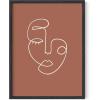 image:imageHAUS AND HUES Astrology Poster  Celestial Wall Art Sun and Moon Print Spiritual Boho Artwork 12x16 Black FrameClay Abstract Face