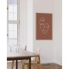image:imageHAUS AND HUES Astrology Poster  Celestial Wall Art Sun and Moon Print Spiritual Boho Artwork 12x16 Black FrameClay Abstract Face