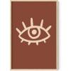 image:imageHAUS AND HUES Astrology Poster  Celestial Wall Art Sun and Moon Print Spiritual Boho Artwork 12x16 Black FrameDark Clay Eye