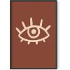 image:imageHAUS AND HUES Astrology Poster  Celestial Wall Art Sun and Moon Print Spiritual Boho Artwork 12x16 Black FrameDark Clay Eye