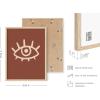 image:imageHAUS AND HUES Astrology Poster  Celestial Wall Art Sun and Moon Print Spiritual Boho Artwork 12x16 Black FrameDark Clay Eye