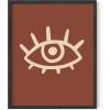 image:imageHAUS AND HUES Astrology Poster  Celestial Wall Art Sun and Moon Print Spiritual Boho Artwork 12x16 Black FrameDark Clay Eye