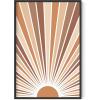 image:imageHAUS AND HUES Astrology Poster  Celestial Wall Art Sun and Moon Print Spiritual Boho Artwork 12x16 Black FrameRainbow Sunshine
