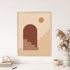 image:imageHAUS AND HUES Astrology Poster  Celestial Wall Art Sun and Moon Print Spiritual Boho Artwork 12x16 Black FrameSun and Two Staircases