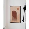 image:imageHAUS AND HUES Astrology Poster  Celestial Wall Art Sun and Moon Print Spiritual Boho Artwork 12x16 Black FrameSun and Two Staircases