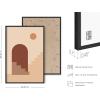 image:imageHAUS AND HUES Astrology Poster  Celestial Wall Art Sun and Moon Print Spiritual Boho Artwork 12x16 Black FrameSun and Two Staircases