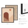 image:imageHAUS AND HUES Astrology Poster  Celestial Wall Art Sun and Moon Print Spiritual Boho Artwork 12x16 Black FrameSun and Two Staircases