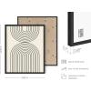 image:imageHAUS AND HUES Boho Poster  Mid Century Modern Decor Abstract Art Minimalist Dark Clay Eye with Lashes 16x20 Beige FrameBlack Semi Circles