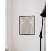image:imageHAUS AND HUES Boho Poster  Mid Century Modern Decor Abstract Art Minimalist Dark Clay Eye with Lashes 16x20 Beige FrameBlack Semi Circles