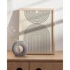 image:imageHAUS AND HUES Boho Poster  Mid Century Modern Decor Abstract Art Minimalist Dark Clay Eye with Lashes 16x20 Beige FrameBlack Semi Circles